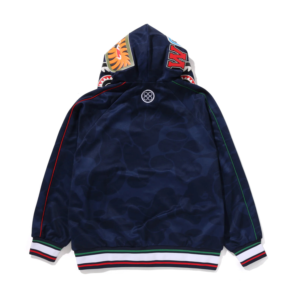 Pagani Utopia By BAPE Blue CAMO Shark Full Zip Hoodie