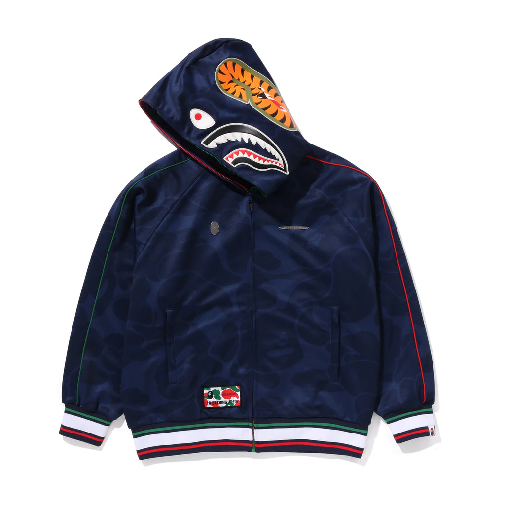 Pagani Utopia By BAPE Blue CAMO Shark Full Zip Hoodie
