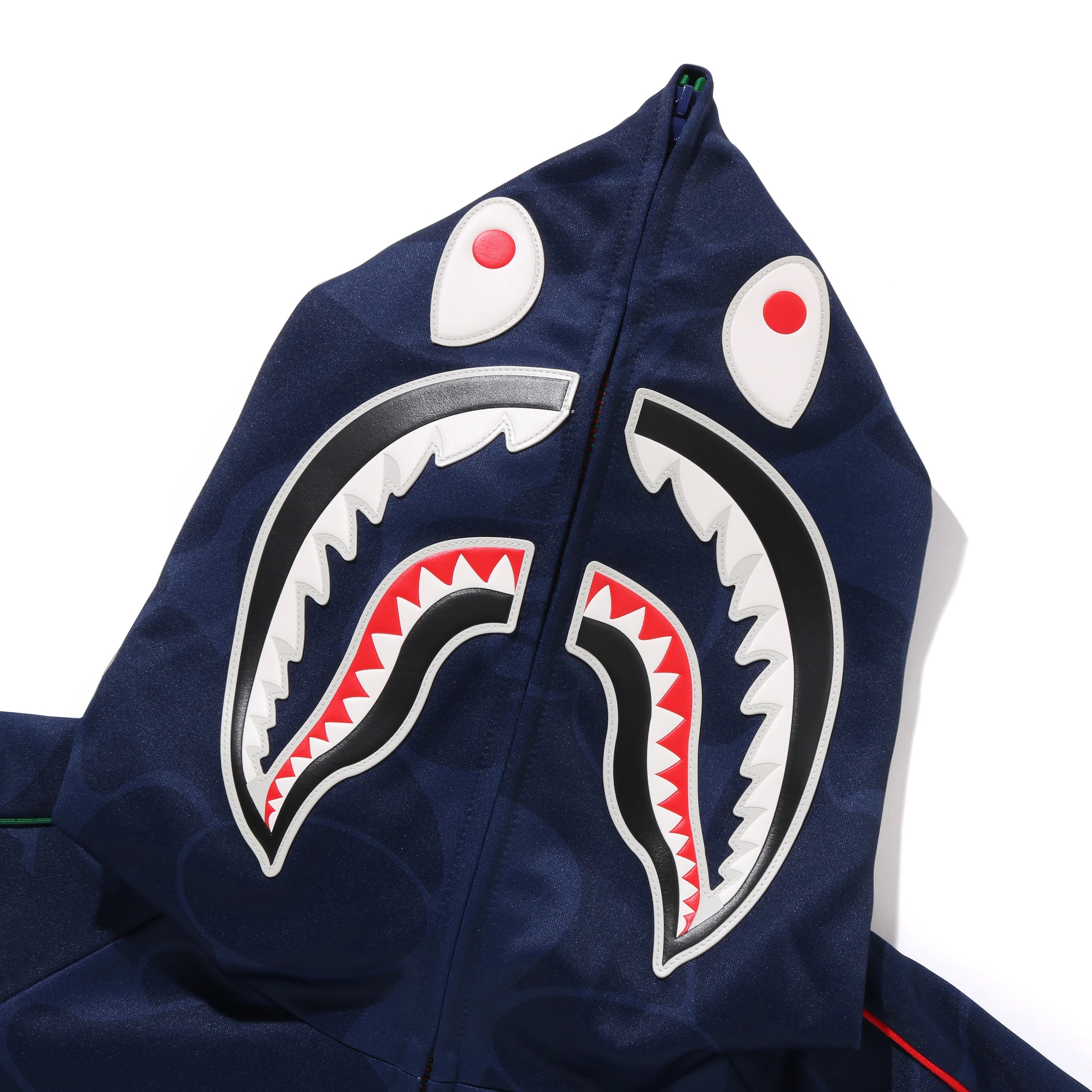 Pagani Utopia By BAPE Blue CAMO Shark Full Zip Hoodie